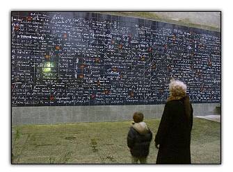 Qui parle quoi sur le mur des je t'aime.