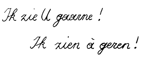 Je t'aime - Flamand - Flandre/Région d'Alost